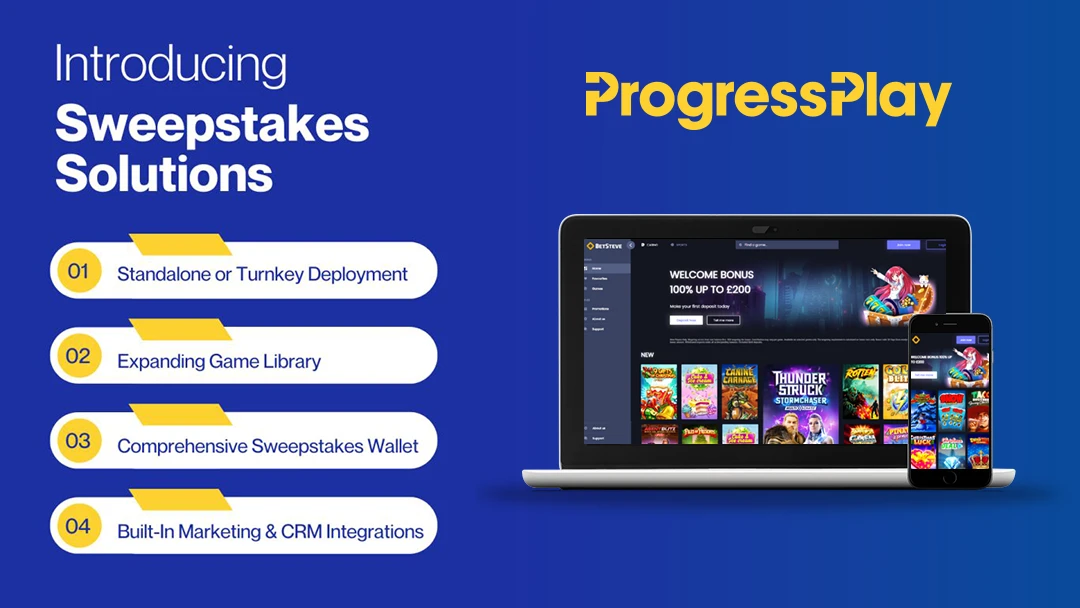 ProgressPlay platform for sweepstakes casinos