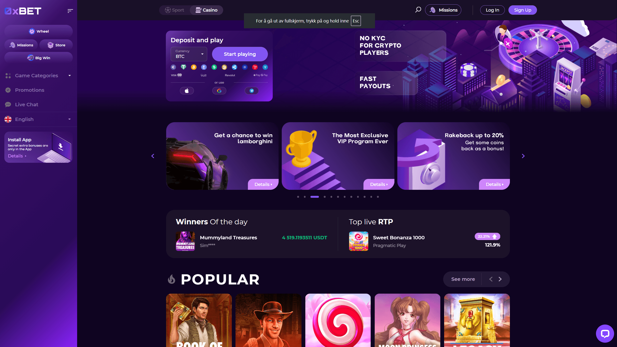 0x.bet Casino 